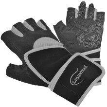 Lumintrail All-Purpose Dam Sport Fitness Träningshandskar Halvfinger med 18" Handledsrem (Grå, Medium)