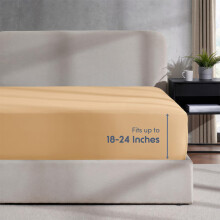 Nestl Camel Gold Twin Fitted Sheet Kids Extra Deep Pocket Fitted Sheet Twin Size 1800 Microfiber Fitted Twin Sheet Only Ultra Soft Twin Bed Fitted