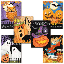 Set e??et????? ?a?t?? Happy Haunting Halloween - ???????a ?e?at???? ?a?t?? d?a??p??, pa??t? a??a?, set 12 ?e????? ?a?t?? 5 x 7 ??ts??, p??????a ap? 6