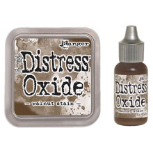 SPECIALE BUNDEL Ranger Tim Holtz Distress Oxide Inktkussen WALNOOT VLEK + Reinker