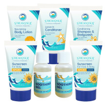 STREAM 2 SEA 6 Pacote de produtos de higiene pessoal naturais para viagem 1 ona de parabeno tamanho de amostra grtis Shampoo Condicionador Lo