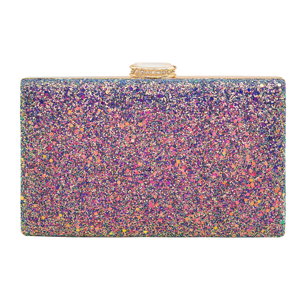 CARIEDO Pochette scintillante pour femme,    l   gante pochette de soir   e     paillettes, sac     main pour soir   e, bal de promo, mariage (violet)