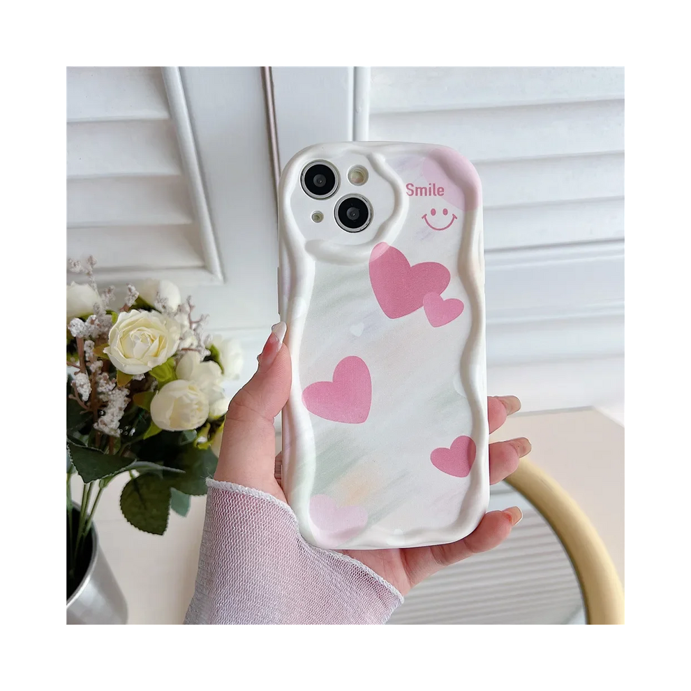 (10, For Xiaomi 14T) Luxury Wavy Edge Cartoon Phone Case For Xiao Cream 967854933437