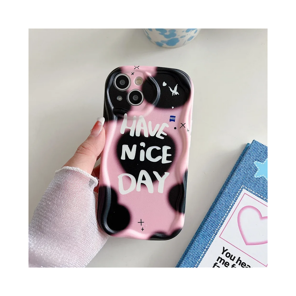 (4, For Xiaomi 14T) Luxury Wavy Edge Cartoon Phone Case For Xiao Cream 967854933918