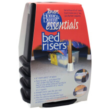 Emsco Group 93401 Home & Dorm Essentials 6 """" Bed Risers-4 Pack-Black multicolor