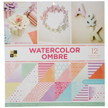 American Crafts Card Stock 12x12 Watercolor Ombre Premium Printed Cardstock