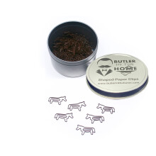 Butler dans le papier a domicile en forme de trottoir en forme de cheval ideal pour les collectionneurs de trombone ou le cadeau de bureau - est