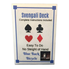 Paquete de dos barajas Svengali azules de London Magic Works; incluye m s de 100 trucos: dos barajas que seguro te sorprender n.