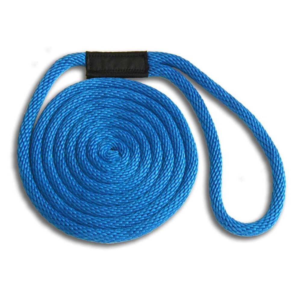 1/2"""""""" X 25' K Nigsblaue Festmacherleine Aus Massivem Geflochtenem Nylon ? Hergestellt In Den Usa-image