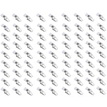Metalen badgeclips 100 stuks badgeclips met dubbele gaten Doorzichtige badgeclips Bulk metalen badgeclips met doorzichtige PVC-riemen voor identiteit