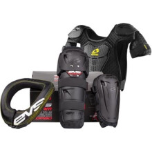 EVS SLM20-BK-M Slam Combo Plus Mini Neck Collar, Knee & Roost Protection - Black