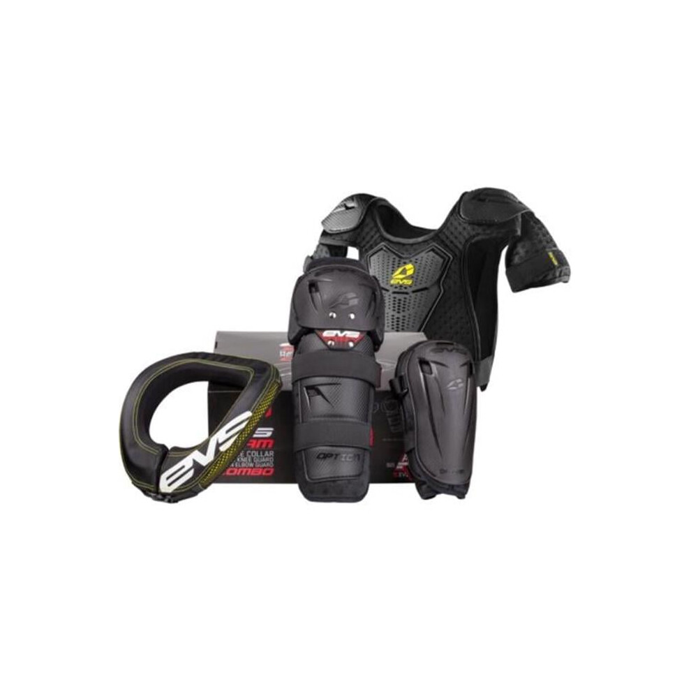 Evs Slm20-Bk-M Slam Combo Plus Mini Neck Collar, Knee & Roost Protection - Black 680196784641