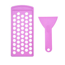 Lippenbalsem-vulbakje en spatelset - ALLEEN voor 15 mm lippenbalsembuizen - Vult onmiddellijk 50 standaard 3/16 oz (5,5 ml) met 15 mm brede buizen