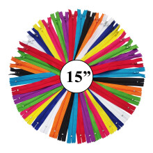 KGS nylon ritsen voor naaiwerk | 10 verschillende kleuren | Regenboogeditie | 10 ritsen/pak (15 inch)