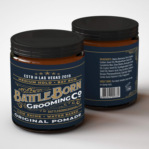 Battle Born Grooming Co Original Pomade για Όλους τους Τύπους Μαλλιών, Bay Rum, 4 oz., Μεσαία Στήριξη 2