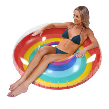 GoFloats Rainbow Party Tube opblaasbaar vlot