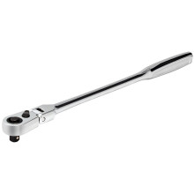 Powerbuilt 1/4 inch ratel met flexibele kop, reikwijdte van 9 inch, extra lang handvat voor contourgereedschap, 72 tanden Pro Tech-serie 649951