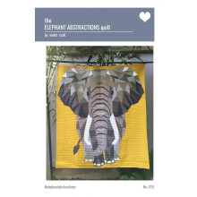 Das Quiltmuster    Elephant Abstractions   , ein Foundation Paper Piecing-Projekt von Violet Craft, 54 x 60 Zoll     Nr. 010