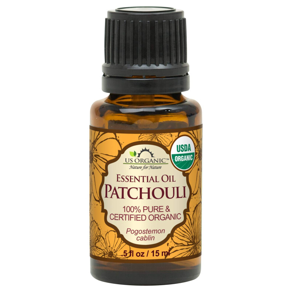Sui Organic (Zuii Organic) Us Organic 100% Pure Patchouli Essential Oil - Usda Certified Organic Steam Distilled - W/Euro Droppers (More Size Variations Available) (15 Ml / .5