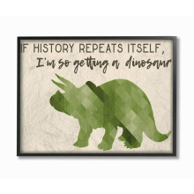 Detsk izba od Stupella I'm So Getting a Dinosaur Green Triceratops Zar movan gicl e text rovan umenie hrdo vyroben v USA