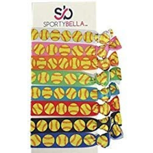 Élastiques à Cheveux Sans Marque Multi-Couleurs Design Batte de Softball pour Filles