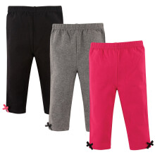 Unisex bavlnen nohavicky a leg ny Hudson Baby, ru ovo-cierne, 12-18 mesiacov