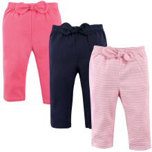 Unisex bavlnen nohavicky a leg ny Hudson Baby so svetloru ov mi pruhmi, 0-3 mesiace