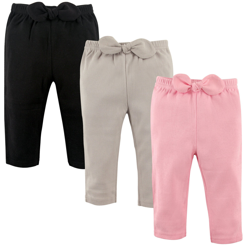 Pantalon et legging unisexe en coton Hudson Baby, rose clair et noir, de 3     6 mois