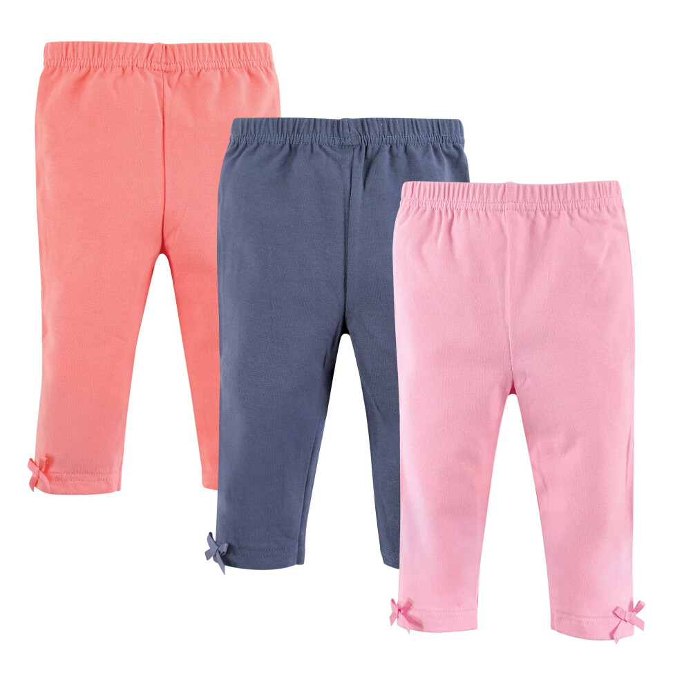 Pantalon et legging unisexe en coton Hudson Baby, rose clair et bleu, 9-12 mois