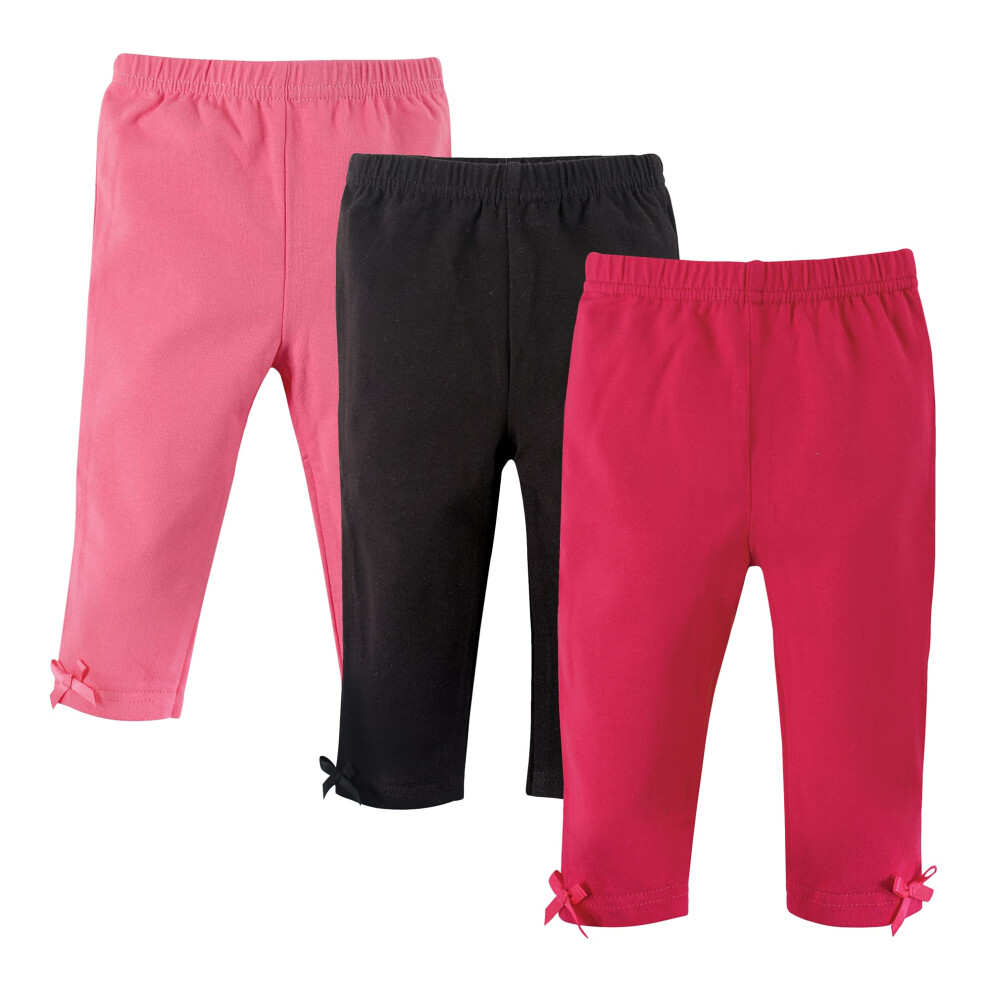Pantalon et legging unisexe en coton Hudson Baby, rose et noir, taille 3 ans