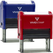 Approved/Rejected by Date Self Inking Rubber Stamp - 2 Pack (Blue Ink/Red Ink) X-Large