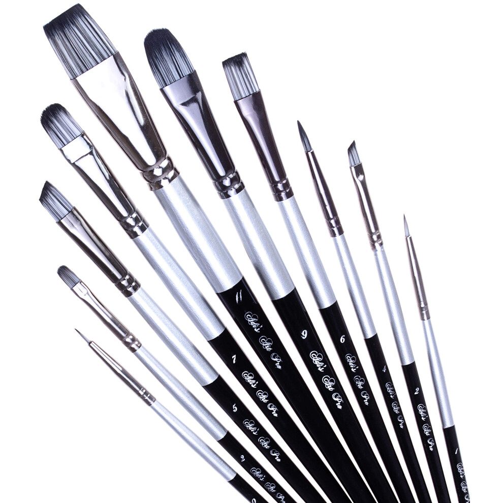 Paint Brushes for Acrylic Painting  Face and Body Painting - Acrylic Paint Brushes Set of 10 Pcs  Oil Paint Brushes for Artists  Professional Paint Br