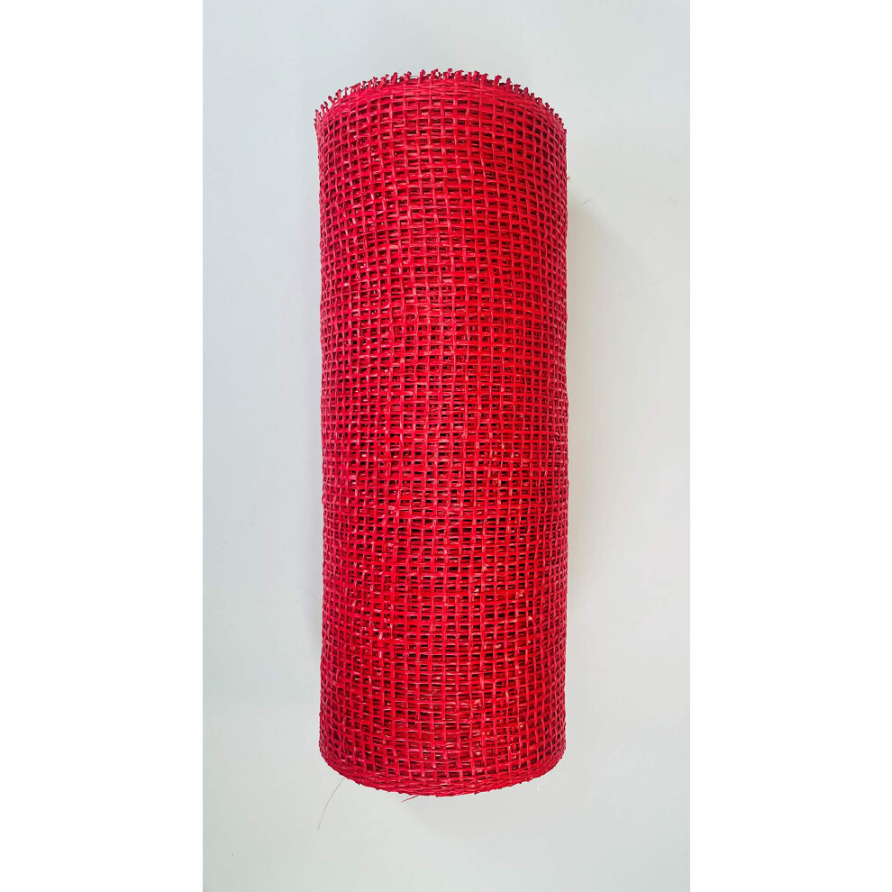 Toile de jute en poly (25,4 cm) de large, sans feuille, rouge, unie, pour No  l, patriotique, Saint-Valentin