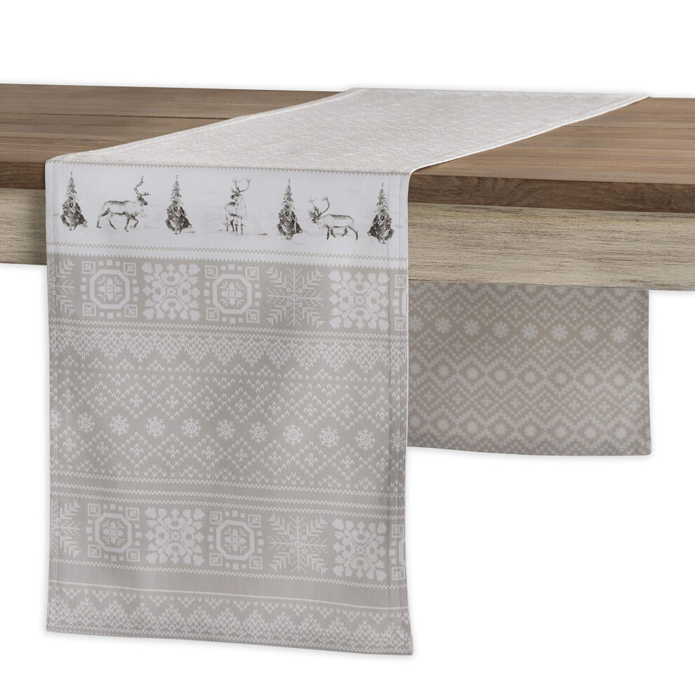 Chemin de table Maison d'Hermine 100 % coton Chemin de table d   coratif Maison Mariage et camping No   l douillet (double couche) - Thanksgiving