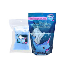 De originele Bag Poo Narwhal Poop (blauwe suikerspin) voor nieuwe kakgagcadeaus