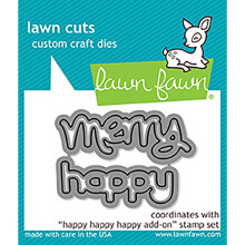 LAWN FAWN Cuts Custom Craft -lisäosat: Happy Happy Happy (LF1479)
