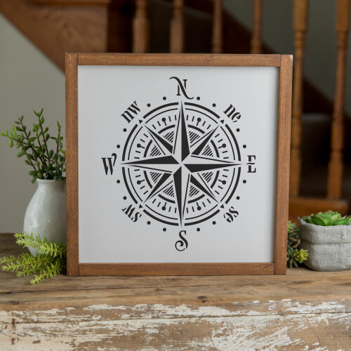 Compass Rose Stencil - Beach Stencil Ocean Stencil Compass Rose Stencil Boat Stencil Compass Stencil 2