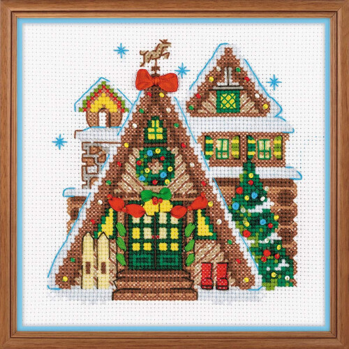 RIOLIS Wintercabine Geteld Cross Stitch Kit-6""""X6"""" 14 Count