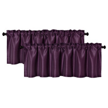 Aiking Home (2 kpl pakkaus) Solid Faux Silk Window Valance 56 x 16 tuumaa Munakoiso