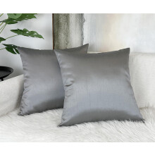 Aiking Home Collection 26x26 inch kunstzijde vierkante Europese Shams ritssluiting houtskool (set van 2)