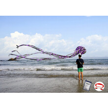 Kizh Kite Octopus Large Frameless Soft Parafoil Kites 157 Inchs Long Tail Easy to Fly for Adults Kids Outdoor,Activities,Beach Trip Great Gifts to Kid