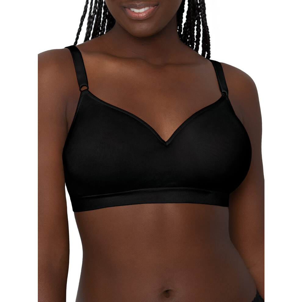 Fruit of the Loom womens Fruit Loom Women's Seamless Wire Free Lift Bra  Black  34D US