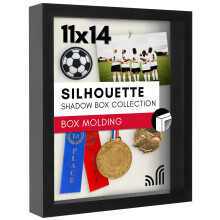 Americanflat 11x14 Shadow Box Frame with Shatter-Resistant Glass - Silhouette Collection - Large Shadow Box Display Case for Tabletop and Wall Display