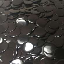 Mr Chips Plastic Bingo Chips fr Bingo Games 150 Count Bag - Solid and Transparenta Colors Counting Chips - Solid Black - 3/4 tum