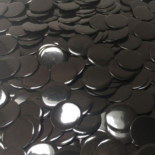Mr Chips Plastic Bingo Chips fr Bingo Games 150 Count Bag - Solid and Transparenta Colors Counting Chips - Solid Black - 3/4 tum