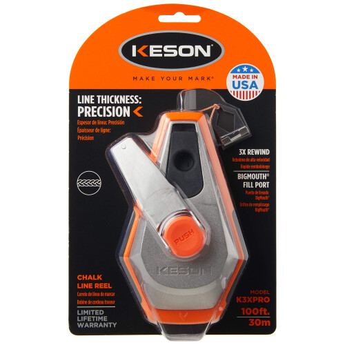 Keson K3XPRO Σχοινάκι Γραμμής Χρώματος με 3X1 Επαναφορά, 30 μέτρα
