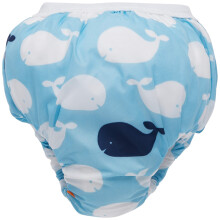 Kushies Baby vedenpitävät harjoitushousut 22-29 Pounds Blue Whales Small