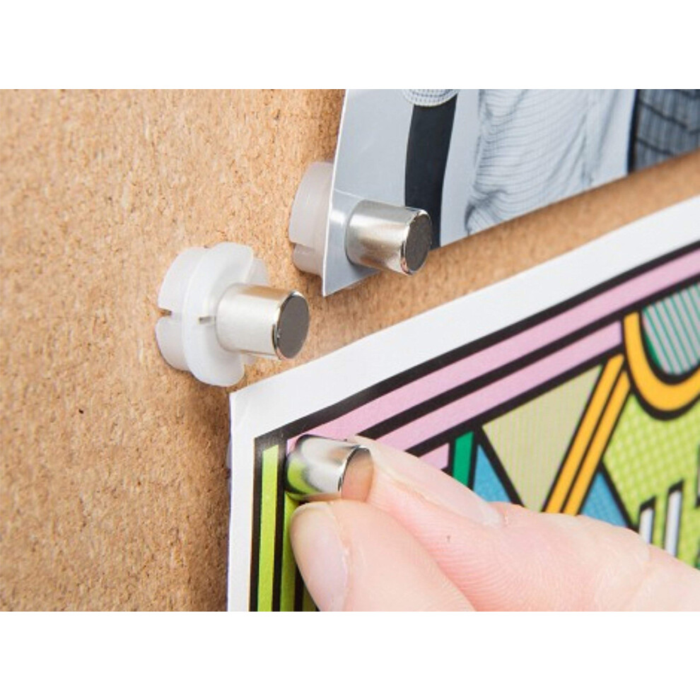 8-Pack of Magnetacks  The Original Magnetic Pushpin Poster and Photo Hangers  Magnetic Thumb Tacks to Hang Pictures and Posters without Frames or Dama-image-OPC-PFNJ9G9-NEW