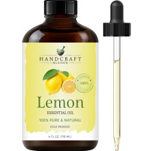 Handcraft Blends Lemon Essential Oil - Huge 4 Fl Oz - 100% Pure and Natural - Premium Grade with Glass Dropper