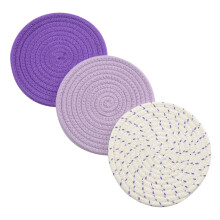 Les porteurs de pot de pots ensembles de tirs a 100% pur coton fil tissaient les porte-hot pott (ensemble de 3) couvre-coiffures elegantes coussi